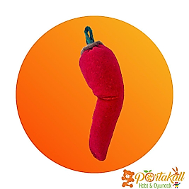 Kırmızı Biber Figürlü Keçe Sebze Oyuncağı