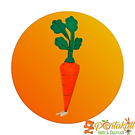 Havuç Figürlü Eğitici Keçe Sebze Oyuncağı