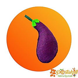 Patlıcan Figürlü Eğitici Keçe Sebze Oyuncağı