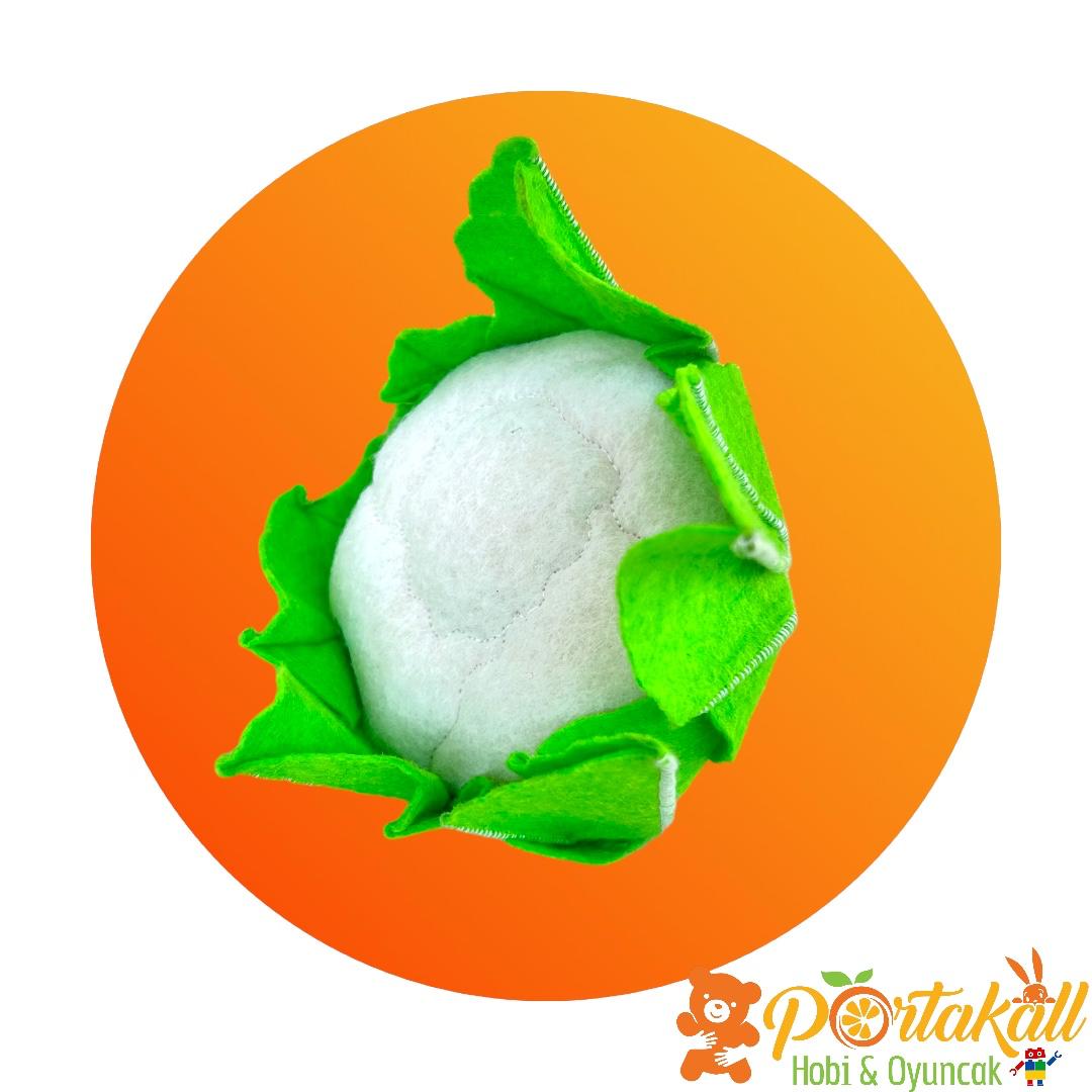 Karnabahar Figürlü Eğitici Keçe Sebze Oyuncağı