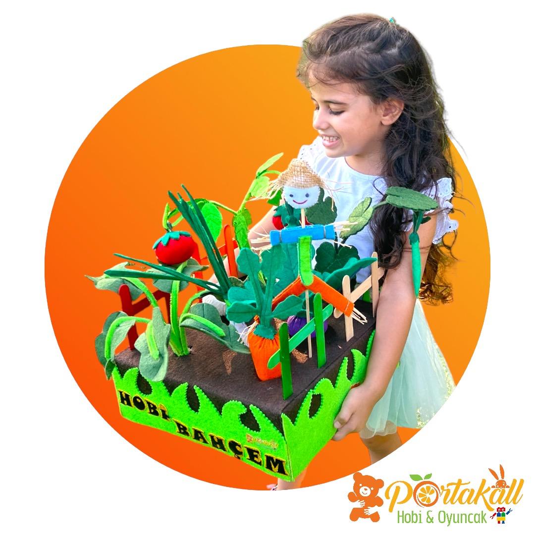 Light Green Hobi Bahçem Eğitici Keçe Sebze Oyuncağı