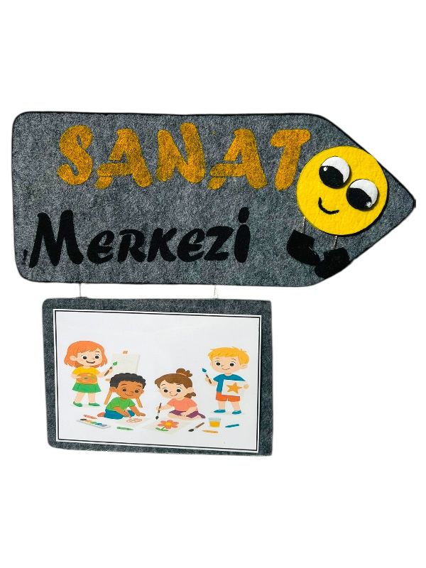 Okul Öncesi Öğrenme Merkezi panosu SANAT MERKEZİ